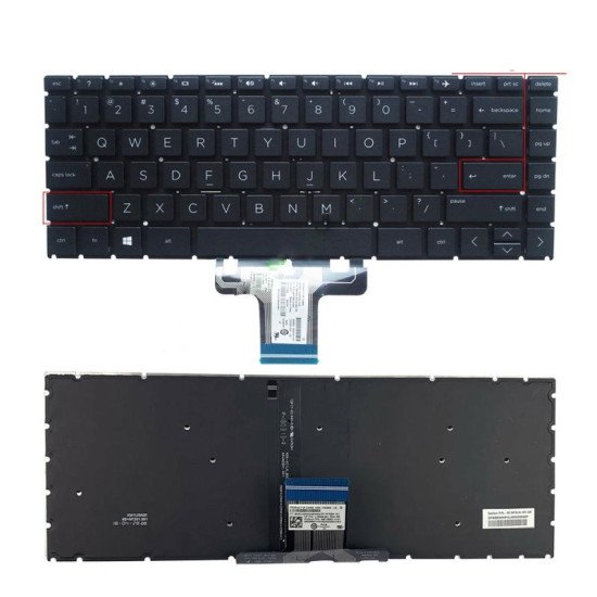 HP 14s-DR 14s-DR2016TU Laptop Backlit Keyboard HP 14s-DR 14s-DR2016TU Laptop Backlit Keyboard