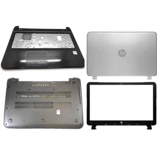 HP Pavilion Sleekbook 15-B002EE 15-B Laptop Full Housing with LCD Top Cover, Front Bezel, Hinges, Touchpad Palmrest and Bottom Base