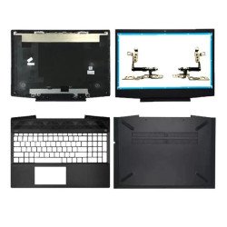 HP Pavilion Gaming 15-CX 15T-DK 15CX0000X LCD Cover Bezel Hinges and Palmrest Bottom Base Full Cover