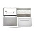 HP 15S-DU 15S-DR 15S-DY 15S-DU3563TU LCD Top Cover Bezel Hinges with Touchpad Palmrest and Bottom Base Full Body Assembly