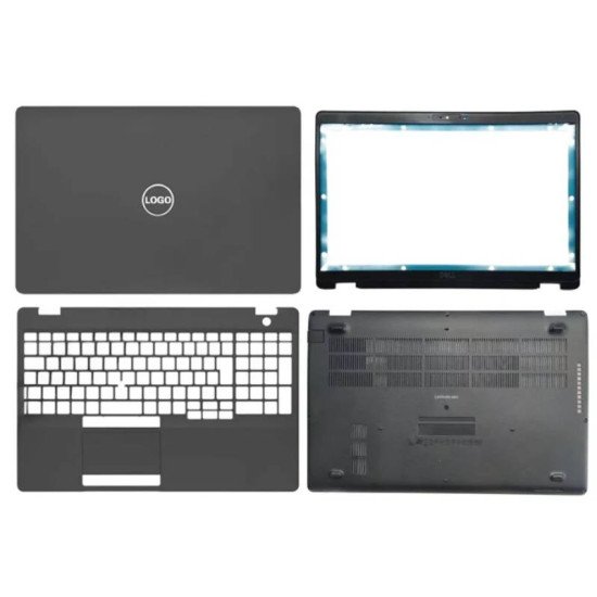 Dell Latitude 5500 5501 Laptop LCD Top Cover Bezel with Touchpad Palmrest and Bottom Base Full Assembly