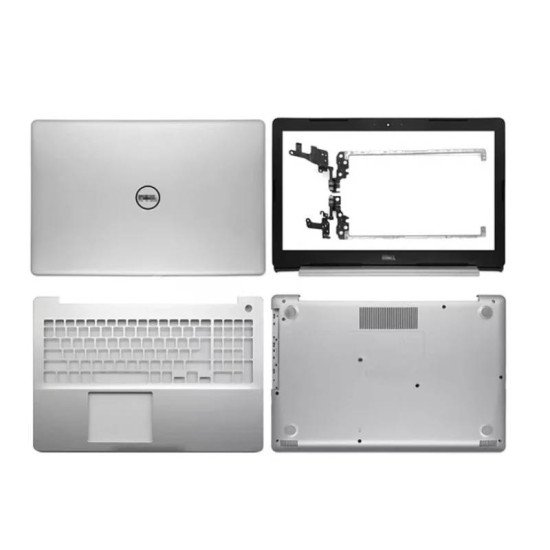 Dell Inspiron 5570 Laptop Full Body Housing Set with LCD Top Cover, Bezel, Hinges, Touchpad Palmrest and Bottom Base