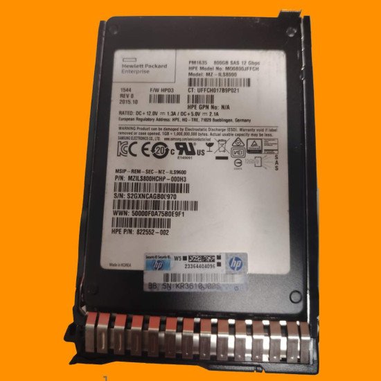 HP 800GB Enterprise SSD SAS 2.5inch 12Gb 822552-002 HP 800GB Enterprise SSD SAS 2.5inch 12Gb 822552-002