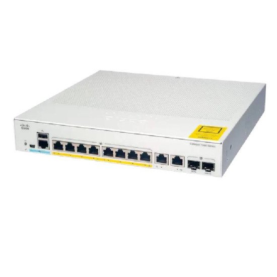 Cisco C1000-8FP-2G-L 8-Port Gigabit PoE Managed Switch with 2 Gigabit Uplinks – Refurbished