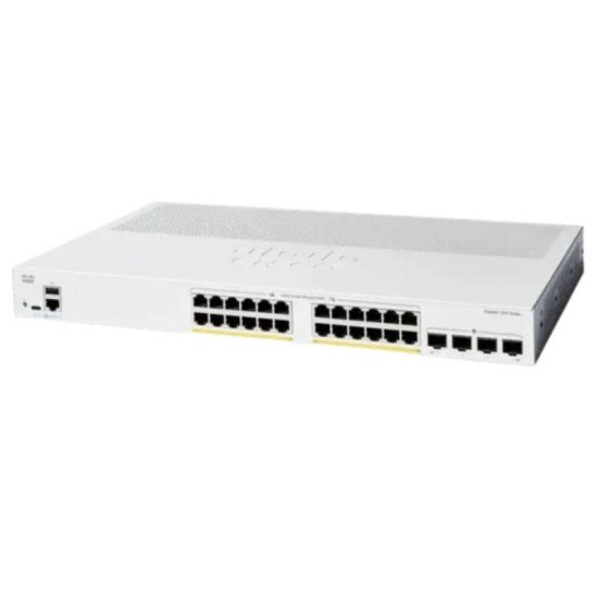 Cisco Catalyst C1200-24P-4G 24-Port Gigabit PoE+ Managed Switch with 4×1G SFP Uplinks – Refurbished