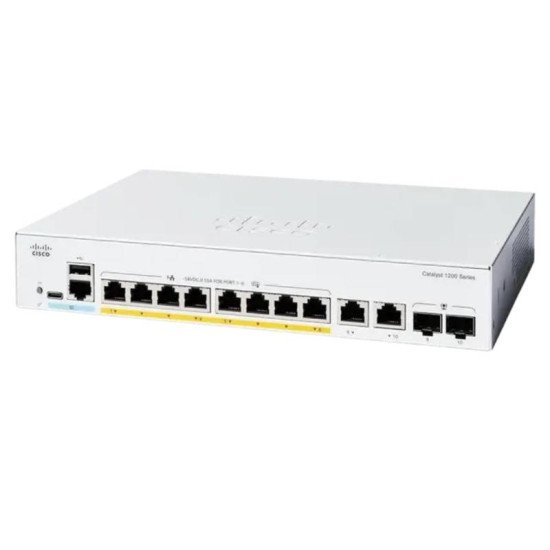 Cisco Catalyst C1200-8P-E-2G 8-Port Gigabit PoE+ Managed Switch with 2×1G SFP Uplinks – Refurbished Cisco Catalyst C1200-8P-E-2G 8-Port Gigabit PoE+ Managed Switch with 2×1G SFP Uplinks – Refurbished