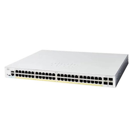 Cisco Catalyst C1300-48FP-4G 48-Port Gigabit PoE+ Managed Switch with 4x 1G SFP Uplinks – Refurbished