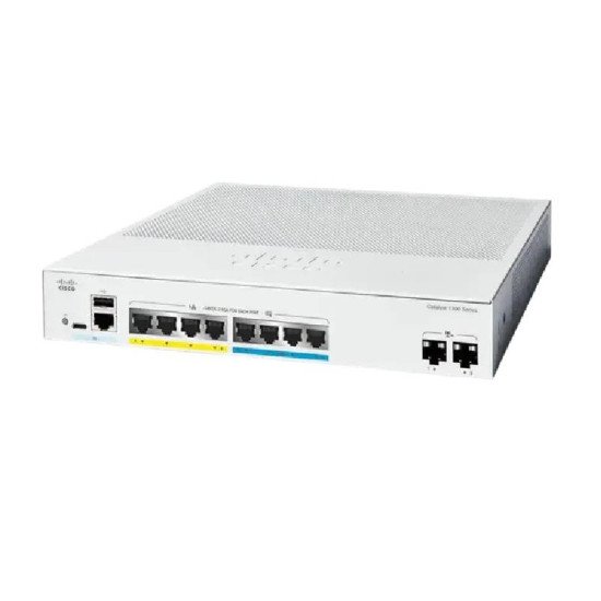 Cisco Catalyst C1300-8MGP-2X 8-Port Multi-Gigabit PoE+ Managed Switch – Refurbished