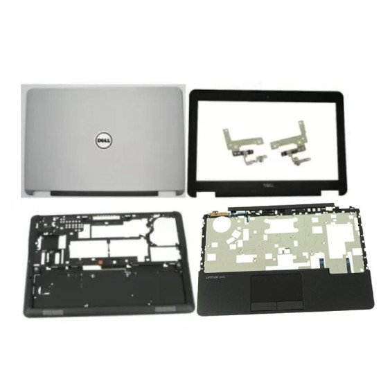 Dell Latitude E7240 LCD Top Cover Bezel Hinges Palmrest Touchpad Bottom Base Assembly