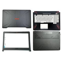 Asus FX504 504G FX80 80G FZ80 ZX80G LCD Top Cover Bezel with Palmrest and Bottom Base Cover Body Assembly Asus FX504 504G FX80 80G FZ80 ZX80G LCD Top Cover Bezel with Palmrest and Bottom Base Cover Body Assembly