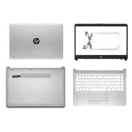 Full Laptop Body For HP 14S-CR 14S-CF 14-CF 14-DK 14S Cr1005TU LCD Top Cover Bezel Hinges with Touchpad Palmrest and Bottom Base