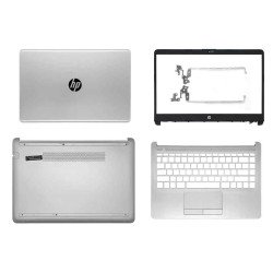 Full Laptop Body For HP 14S-CR 14S-CF 14-CF 14-DK 14S Cr1005TU LCD Top Cover Bezel Hinges with Touchpad Palmrest and Bottom Base