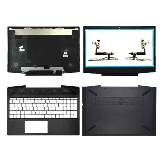 HP Pavilion Gaming 15-CX 15-CX0000x Laptop LCD Top Cover Bezel Hinges with Palmrest and Bottom Base Assemble HP Pavilion Gaming 15-CX 15-CX0000x Laptop LCD Top Cover Bezel Hinges with Palmrest and Bottom Base Assemble