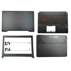 Asus TUF Gaming FX504 FX504G FX504GD LCD Top Cover Bezel Hinges with Palmrest Keyboard and Bottom Base Assemble