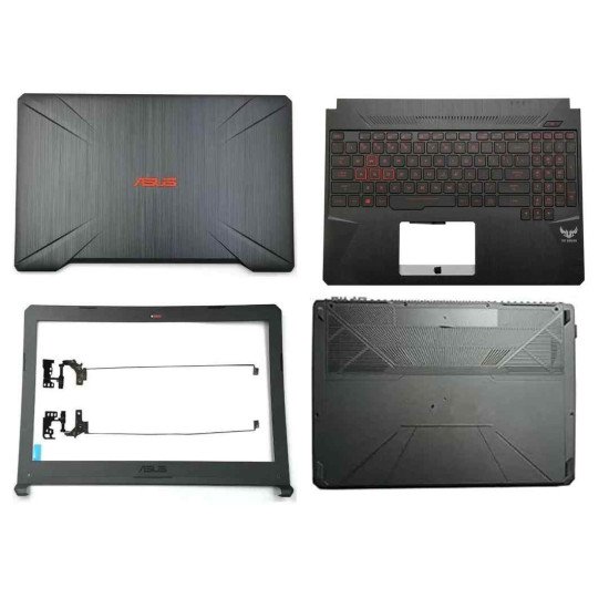 Asus TUF Gaming FX504 FX504G FX504GD LCD Top Cover Bezel Hinges with Palmrest Keyboard and Bottom Base Assemble Asus TUF Gaming FX504 FX504G FX504GD LCD Top Cover Bezel Hinges with Palmrest Keyboard and Bottom Base Assemble
