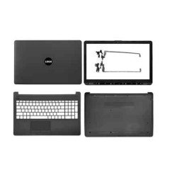 HP Pavilion 15G-DR 15-DA 250 G7 255 G6 LCD Top Cover Bezel Hinges with Touchpad Palmrest and Bottom Base Body Assembly HP Pavilion 15G-DR 15-DA 250 G7 255 G6 LCD Top Cover Bezel Hinges with Touchpad Palmrest and Bottom Base Body Assembly