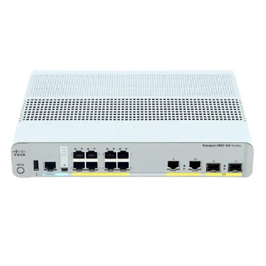 Cisco Catalyst WS-C2960CX-8PC-L 8-Port Gigabit Ethernet PoE+ Compact Managed Switch – Refurbished