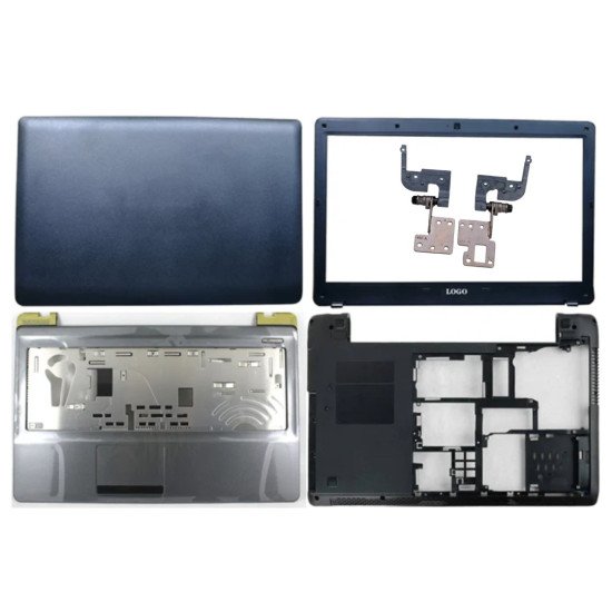 Asus X52F X52 LCD Top Cover Front Bezel Hinges with Touchpad Palmrest and Bottom Base Asus X52F X52 LCD Top Cover Front Bezel Hinges with Touchpad Palmrest and Bottom Base