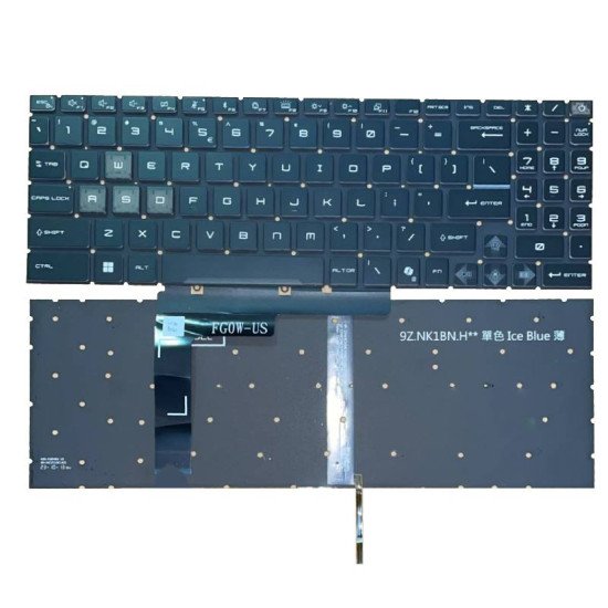 MSI Katana 15 B12V B13V Katana 17 B13U B13V Laptop Backlit Keyboard
