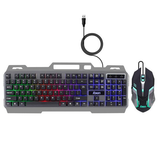 FOXIN Thunder Gaming Backlit Keyboard with Mouse Combo FOXIN Thunder Gaming Backlit Keyboard with Mouse Combo