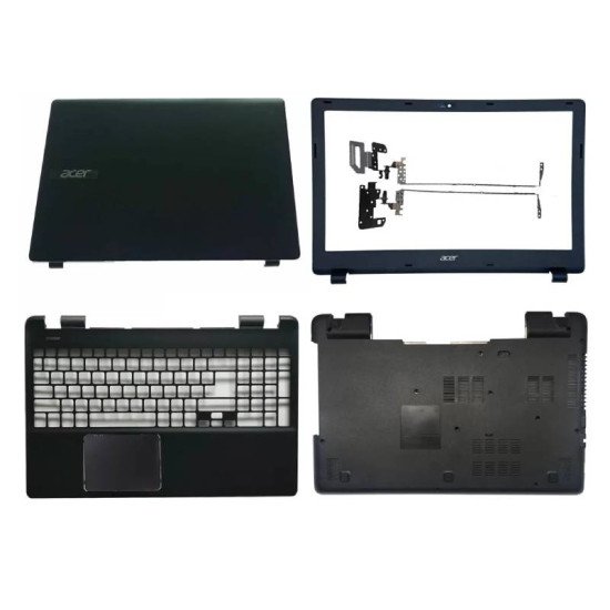 Acer E5-571G Laptop LCD Top Cover Bezel Hinges with Touchpad Palmrest and Bottom Base Full Assembly