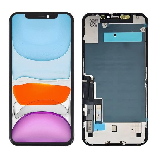 Compatible for Apple iPhone 11 GX Display with Touch Screen Combo Folder Black