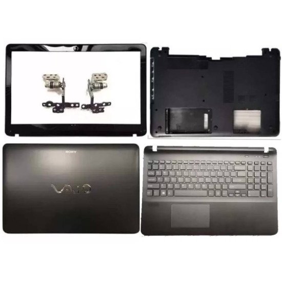 Sony VAIO SVF152 SVF152A1WW Laptop Full Body Housing Set with LCD Top Cover, Front Bezel, Hinges, Touchpad Palmrest and Bottom Base